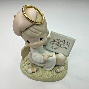 Precious Moments Figurine I Think You're Just Divine Holy Cow 272558 1997 sword